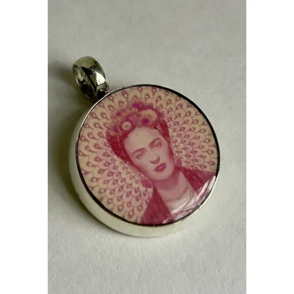 Sterling Silver Frida Kahlo Artisan Pendant - Picture 16 of 16